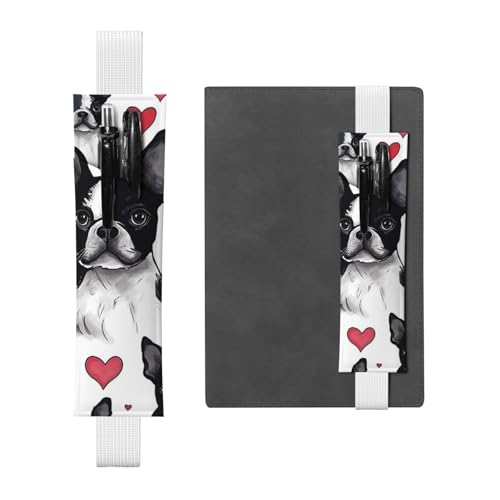 SDTYKHJ Elastisches Band, Stifthalter, Leder, Stifthalter für Notizbuch, Boston Terrier, Hunde-Stifttasche, verstellbar, Tagebuch, Stifteetui, Lesezeichen, passend für 20,3 cm bis 25,4 cm große SDTYKHJ Elastisches Band, Stifthalter, Leder, Stifthalter für Notizbuch, Boston Terrier, Hunde-Stifttasche, verstellbar, Tagebuch, Stifteetui, Lesezeichen, passend für 20,3 cm bis 25,4 cm große von SDTYKHJ