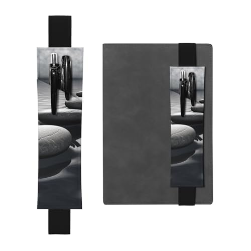 SDTYKHJ Elastisches Band, Stifthalter, Leder, Stifthalter für Notizbuch, Grau, Zen-Steine, Bild, Stifthülle, Tasche, verstellbares Tagebuch, Stifteetui, Lesezeichen, passend für 20,3 cm bis 25,4 cm SDTYKHJ Elastisches Band, Stifthalter, Leder, Stifthalter für Notizbuch, Grau, Zen-Steine, Bild, Stifthülle, Tasche, verstellbares Tagebuch, Stifteetui, Lesezeichen, passend für 20,3 cm bis 25,4 cm von SDTYKHJ