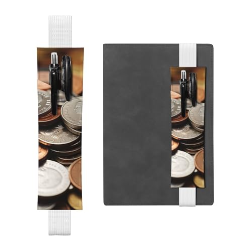 SDTYKHJ Elastisches Band, Stifthalter, Leder, Stifthalter für Notizbuch, Währung, Münzen, Stifteetui, Lesezeichen, passend für 20,3 cm bis 25,4 cm große Notizbücher, Planer, Bücher, schwarz, weiß, SDTYKHJ Elastisches Band, Stifthalter, Leder, Stifthalter für Notizbuch, Währung, Münzen, Stifteetui, Lesezeichen, passend für 20,3 cm bis 25,4 cm große Notizbücher, Planer, Bücher, schwarz, weiß, von SDTYKHJ