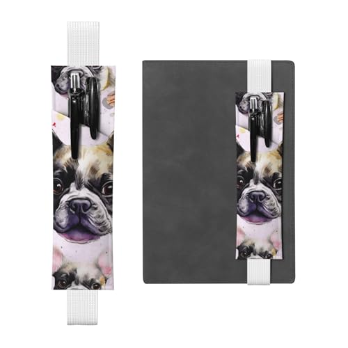 SDTYKHJ Elastisches Band, Stifthalter, Leder, Stifthalter für Notizbuch, französische kleine Bulldogge, verstellbare Tagebuch, Stifteetui, Lesezeichen, passend für 20,3 cm bis 25,4 cm große SDTYKHJ Elastisches Band, Stifthalter, Leder, Stifthalter für Notizbuch, französische kleine Bulldogge, verstellbare Tagebuch, Stifteetui, Lesezeichen, passend für 20,3 cm bis 25,4 cm große von SDTYKHJ