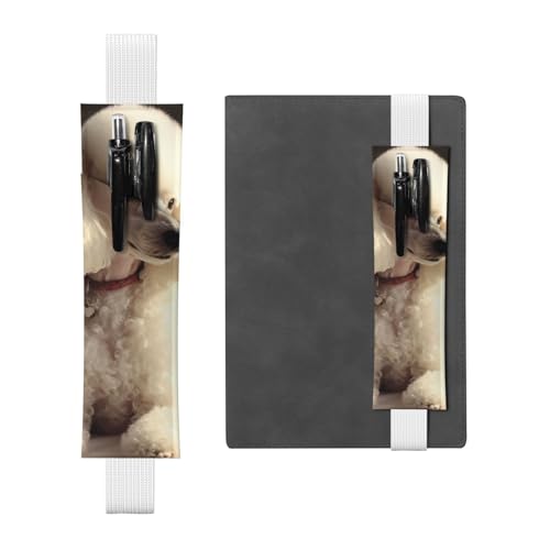 SDTYKHJ Elastisches Band, Stifthalter, Leder, Stifthalter für Notizbuch, französischer Pudel, verstellbare Tagebuch, Stifteetui, Lesezeichen, passend für 20,3 cm bis 25,4 cm große Notizbücher, Planer, SDTYKHJ Elastisches Band, Stifthalter, Leder, Stifthalter für Notizbuch, französischer Pudel, verstellbare Tagebuch, Stifteetui, Lesezeichen, passend für 20,3 cm bis 25,4 cm große Notizbücher, Planer, von SDTYKHJ