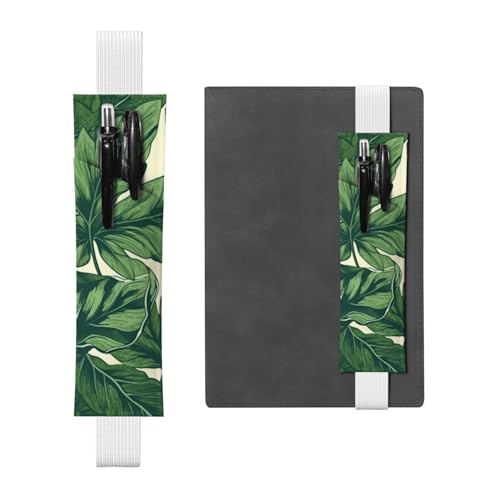SDTYKHJ Elastisches Band, Stifthalter, Leder, Stifthalter für Notizbuch, grünes Laub, botanisches Stifteetui, verstellbares Tagebuch, Stifteetui, Lesezeichen, passend für 20,3 cm bis 25,4 cm große SDTYKHJ Elastisches Band, Stifthalter, Leder, Stifthalter für Notizbuch, grünes Laub, botanisches Stifteetui, verstellbares Tagebuch, Stifteetui, Lesezeichen, passend für 20,3 cm bis 25,4 cm große von SDTYKHJ