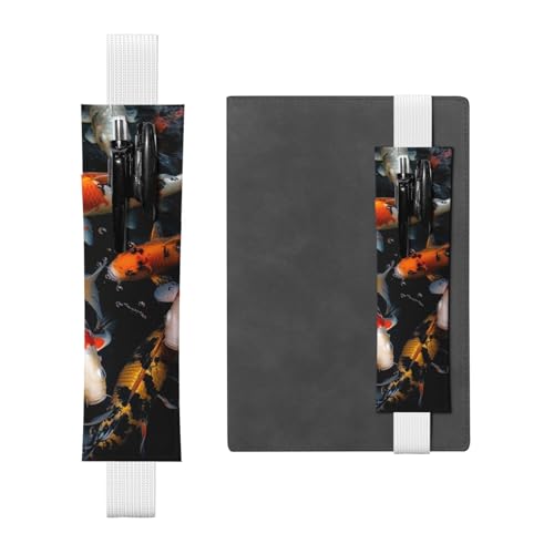SDTYKHJ Elastisches Band, Stifthalter, Leder, Stifthalter für Notizbuch, japanische Koi, Karpfen, Fische, Stifteetui, verstellbar, Tagebuch, Stifteetui, Lesezeichen, passend für 20,3 cm bis 25,4 cm SDTYKHJ Elastisches Band, Stifthalter, Leder, Stifthalter für Notizbuch, japanische Koi, Karpfen, Fische, Stifteetui, verstellbar, Tagebuch, Stifteetui, Lesezeichen, passend für 20,3 cm bis 25,4 cm von SDTYKHJ