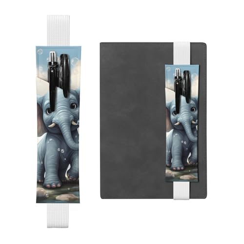 SDTYKHJ Elastisches Band, Stifthalter, Leder, Stifthalter für Notizbuch, niedlicher Elefant, Spielblasen, Stiftehülle, Tasche, verstellbares Tagebuch, Stifteetui, Lesezeichen, passend für 20,3 cm bis SDTYKHJ Elastisches Band, Stifthalter, Leder, Stifthalter für Notizbuch, niedlicher Elefant, Spielblasen, Stiftehülle, Tasche, verstellbares Tagebuch, Stifteetui, Lesezeichen, passend für 20,3 cm bis von SDTYKHJ