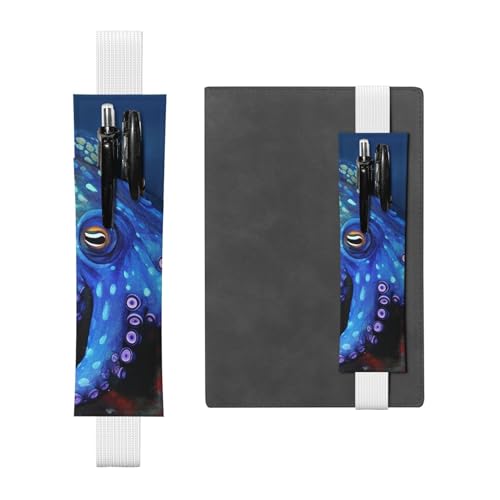 SDTYKHJ Elastisches Band, Stifthalter, Leder, Stifthalter für Notizbücher, Oktopus, verstellbar, Tagebuch, Stifteetui, Lesezeichen, passend für 20,3 cm bis 25,4 cm große Notizbücher, Planer, Bücher, SDTYKHJ Elastisches Band, Stifthalter, Leder, Stifthalter für Notizbücher, Oktopus, verstellbar, Tagebuch, Stifteetui, Lesezeichen, passend für 20,3 cm bis 25,4 cm große Notizbücher, Planer, Bücher, von SDTYKHJ