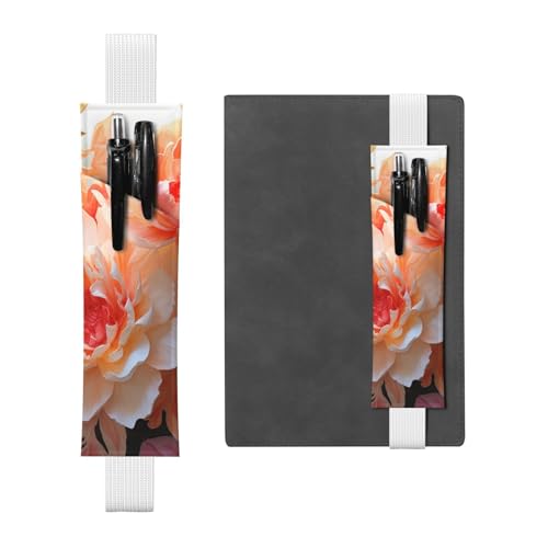 SDTYKHJ Elastisches Band, Stifthalter, Leder, Stifthalter für Notizbücher, Pfingstrosen, verstellbar, Tagebuch, Stifteetui, Lesezeichen, passend für 20,3 cm bis 25,4 cm große Notizbücher, Planer, SDTYKHJ Elastisches Band, Stifthalter, Leder, Stifthalter für Notizbücher, Pfingstrosen, verstellbar, Tagebuch, Stifteetui, Lesezeichen, passend für 20,3 cm bis 25,4 cm große Notizbücher, Planer, von SDTYKHJ