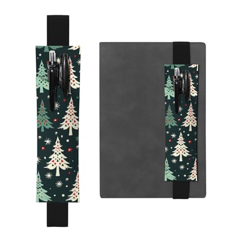 SDTYKHJ Elastisches Band, Stifthalter aus Leder für Notizbuch, Weihnachtsbaum-Muster, Stifteetui, verstellbar, Tagebuch, Stifteetui, Lesezeichen, passend für 20,3 cm bis 25,4 cm große Notizbücher, SDTYKHJ Elastisches Band, Stifthalter aus Leder für Notizbuch, Weihnachtsbaum-Muster, Stifteetui, verstellbar, Tagebuch, Stifteetui, Lesezeichen, passend für 20,3 cm bis 25,4 cm große Notizbücher, von SDTYKHJ