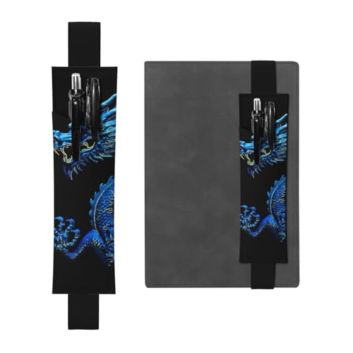 SDTYKHJ Elastisches Band, Stifthalter aus Leder für Notizbuch, blauer Drache, verstellbare Tagebuch, Stifteetui, Lesezeichen, passend für 20,3 cm bis 25,4 cm große Notizbücher, Planer, Bücher, SDTYKHJ Elastisches Band, Stifthalter aus Leder für Notizbuch, blauer Drache, verstellbare Tagebuch, Stifteetui, Lesezeichen, passend für 20,3 cm bis 25,4 cm große Notizbücher, Planer, Bücher, von SDTYKHJ