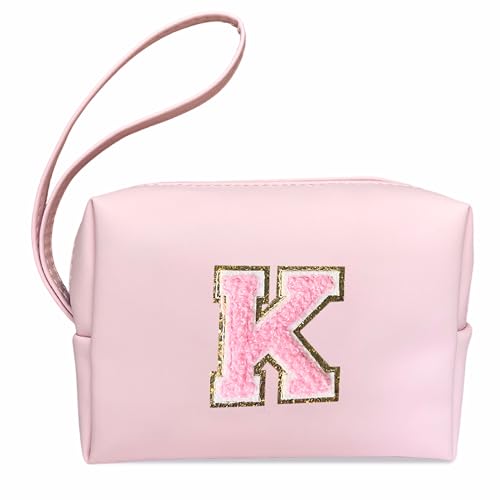 SEAMOON Personalisierte Geschenke, Make-up-Tasche, niedlich, rosa Kulturbeutel, rosa Sachen für Damen, adrette Make-up-Tasche, Teenager-Mädchen-Geschenk, Pink-K von SEAMOON