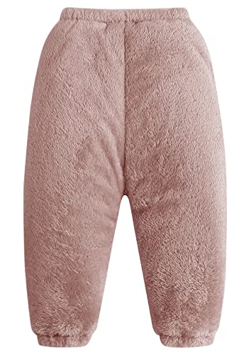 SEAUR Baby Winterhose Flauschig Hose Fleece Gefüttert Warm Pumphose Kleinkind Dick Thermohose Schneehose Skihose - Braun - 110(92/98) von SEAUR