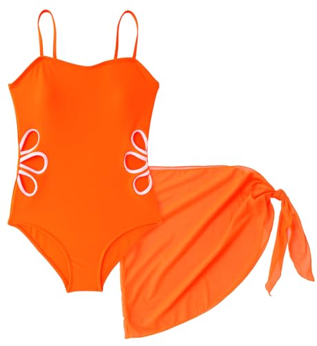 SEAUR Mädchen Badeanzug mit Mesh Rock Einteiliger Bademode Set Blumen Cut Out Schwimmanzug Kinder Badebekleidung - 13-14 Jahre SEAUR Mädchen Badeanzug mit Mesh Rock Einteiliger Bademode Set Blumen Cut Out Schwimmanzug Kinder Badebekleidung - 13-14 Jahre von SEAUR