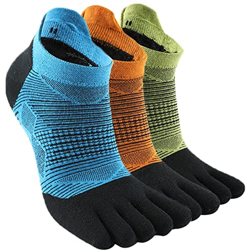 SEAUR Sneaker Socken Damen 35-38 39-42 3 Paar Kurze Socken Herren Schwarz Baumwolle Sportsocken Zehensocken 5 Farben von SEAUR