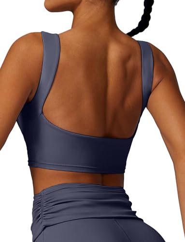 SEAUR Sport Oberteile Damen Rückenfrei Ärmellos Crop Top Gepolstert Sportshirt Gym Yoga Fitness Laufshirt Eng Bauchfrei T-Shirt Weich Stretch - S SEAUR Sport Oberteile Damen Rückenfrei Ärmellos Crop Top Gepolstert Sportshirt Gym Yoga Fitness Laufshirt Eng Bauchfrei T-Shirt Weich Stretch - S von SEAUR