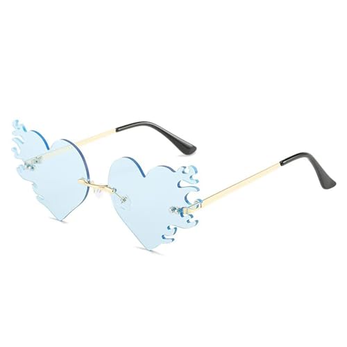 SEAYACK Stilvolle Sonnenbrille für Mädchen, Jungen, Foto-Requisiten, Reisen, stilvolle Schattierungen, rahmenlos, stilvolle Brillen, Mädchen und Jungen, blau SEAYACK Stilvolle Sonnenbrille für Mädchen, Jungen, Foto-Requisiten, Reisen, stilvolle Schattierungen, rahmenlos, stilvolle Brillen, Mädchen und Jungen, blau von SEAYACK