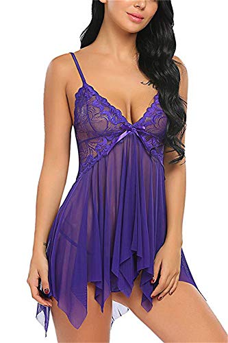 SEDEX Dessous Erotik Sexy Negligee Dessous Sexy Ouvert Babydoll Reizwäsche Damen Erotik Spitze Lingerie Split Offen G-String von SEDEX