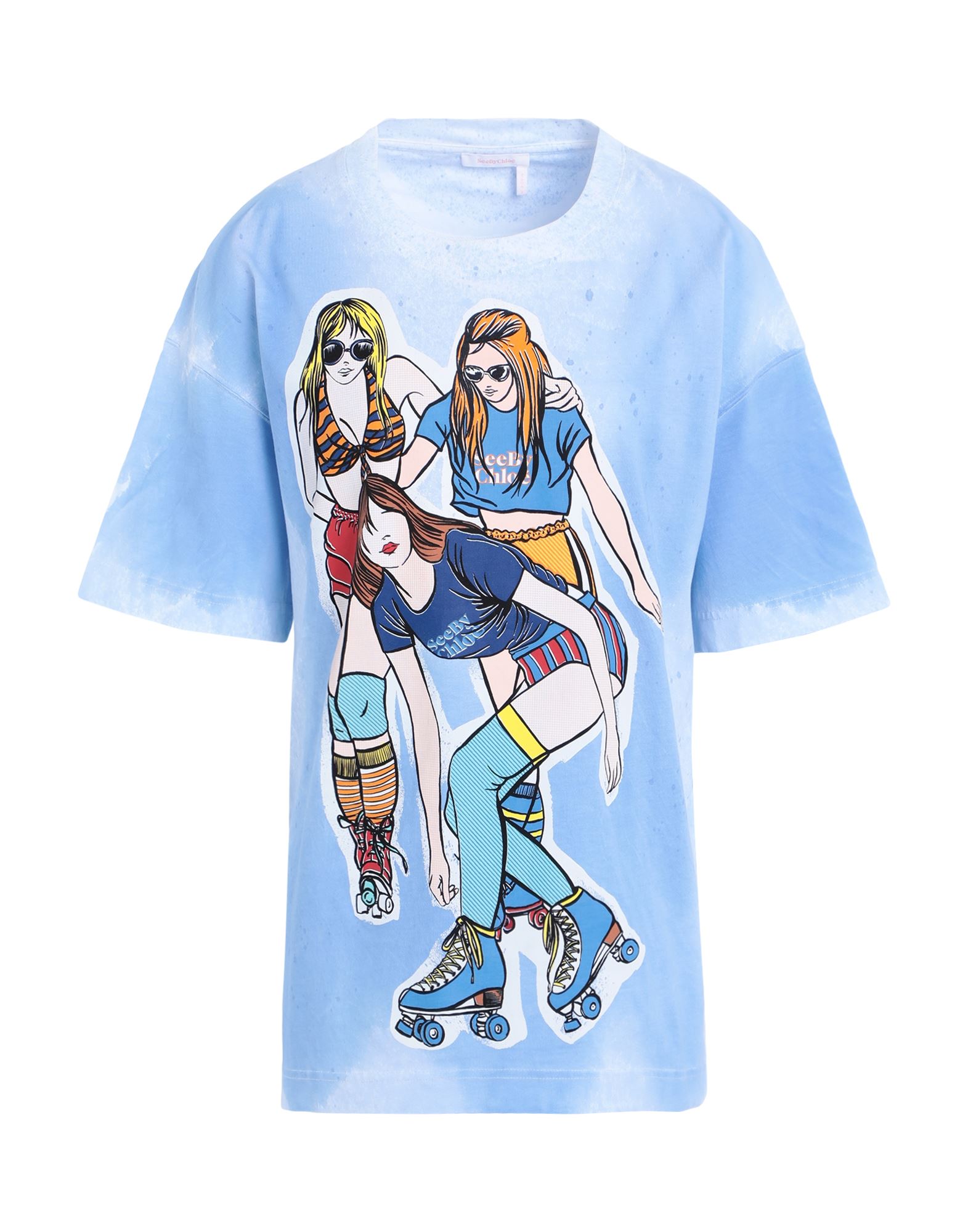 SEE BY CHLOÉ T-shirts Damen Hellblau von SEE BY CHLOÉ