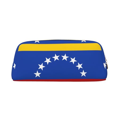 SEFZCXDN Federmäppchen, Motiv: Flagge von Venezuela, Schreibwaren-Tasche, Mehrzweck-Kosmetiktasche, gold, Einheitsgröße, Kosmetikkoffer von SEFZCXDN