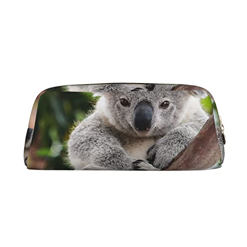 SEFZCXDN Federmäppchen mit niedlichem Koala-Druck, Schreibwaren-Tasche, Mehrzweck-Kosmetiktasche, gold, Einheitsgröße, Kosmetikkoffer von SEFZCXDN