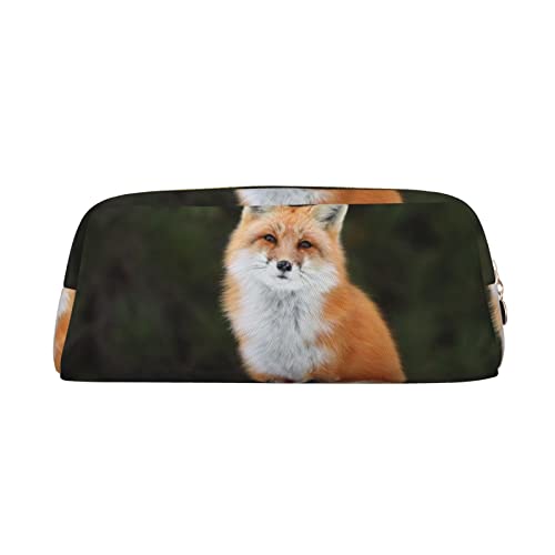 SEFZCXDN Lustiges Federmäppchen mit Fuchs-Aufdruck, Schreibwaren-Tasche, Mehrzweck-Kosmetiktasche für Reisen, gold, Einheitsgröße, Kosmetikkoffer von SEFZCXDN