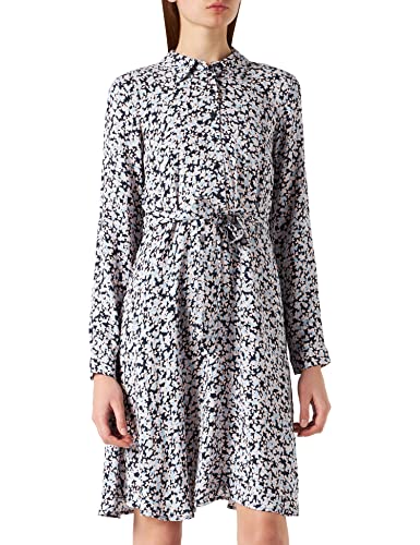 SELECTED FEMME Damen Slffiola Ls Aop Shirt Dress Noos, Dark Sapphire/Aop:big Flowers, 34 von SELECTED FEMME