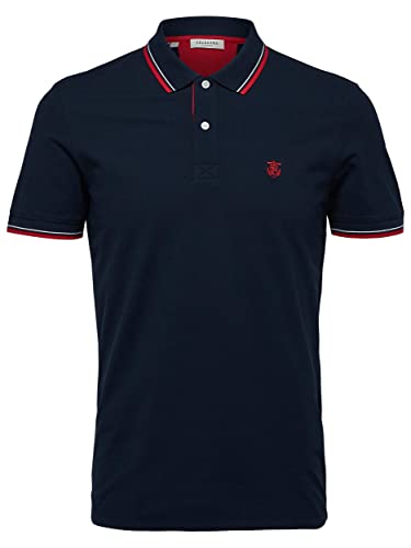 SELECTED HOMME Herren 16062542 Poloshirt, Navy Blazer, M EU von SELECTED HOMME