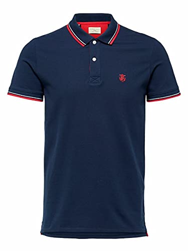 SELECTED HOMME Herren 16062542 Poloshirt, Navy Blazer, XL EU von SELECTED HOMME