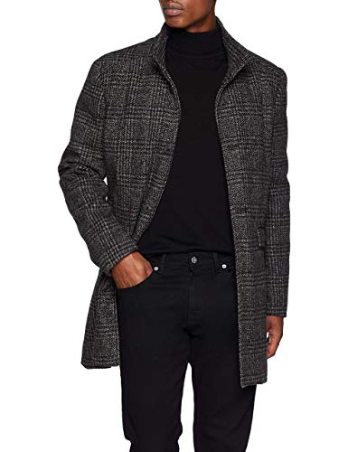 SELECTED HOMME Herren SLHMOSTO Wool Coat B NOOS Mantel, Mehrfarbig (Grey Checks:Black), Large von SELECTED HOMME