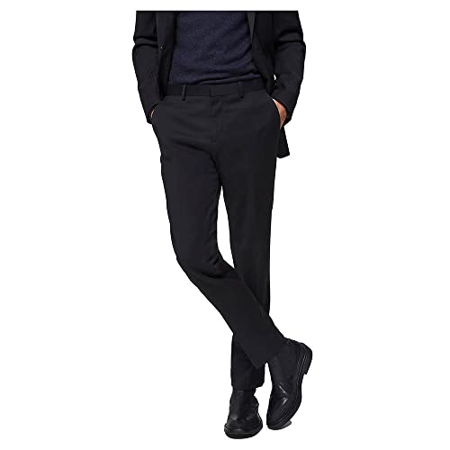 SELECTED HOMME Herren SLHSLIM-MYLOBILL BLACK TRS B NOOS Anzughose, Schwarz (Black Black), W34(Herstellergröße: 98) von SELECTED HOMME