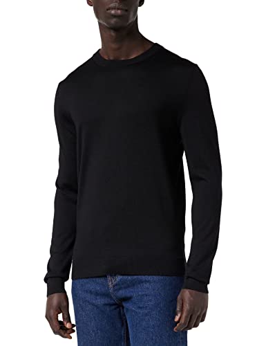 SELECTED HOMME Herren Slhtown Merino Coolmax Knit Crew B Noos, Schwarz, XXL von SELECTED HOMME