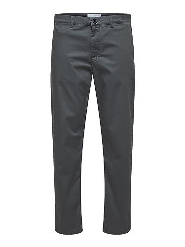 SELETED HOMME Men's SLHSTRAIGHT-New Miles 196 Flex Pants W N Chino, Dark Shadow, 36/34 von SELECTED HOMME