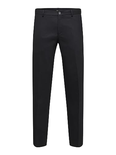 SELETED HOMME Men's SLHSLIM-Neil TRS B NOOS Anzughose, Black, 42 von SELECTED HOMME