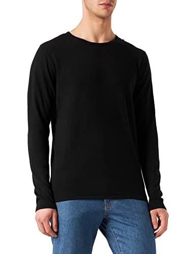 SELECTED HOMME Herren Slhrome Ls Knit Crew Neck G Noos, Schwarz, L von SELECTED HOMME