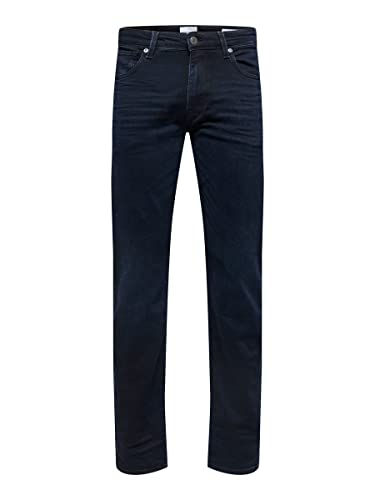 SELECTED HOMME Herren Slhstraight-scott 24601 Bb St Jns W Noos Jeanshose, Blue Black Denim, 34 EU von SELECTED HOMME