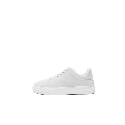 SELETED HOMME Herren SLHDAVID Chunky Suede NOOS Sneaker, White, 45 EU von SELETED HOMME