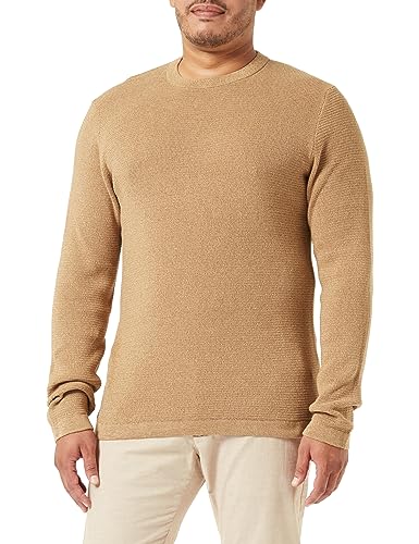 SELETED HOMME Herren SLHROCKS LS Knit Crew Neck W NOOS Pullover, Ermine/Detail:Incense Twist, X-Large von SELETED HOMME