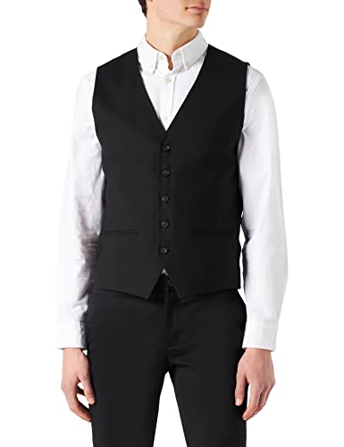 SELETED HOMME Men's SLHSLIM-Neil WCT B NOOS Anzugweste, Black, 52 von SELETED HOMME