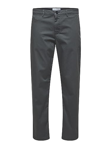 SELETED HOMME Men's SLHSTRAIGHT-New Miles 196 Flex Pants W N Chino, Dark Shadow, 29/32 von SELECTED HOMME