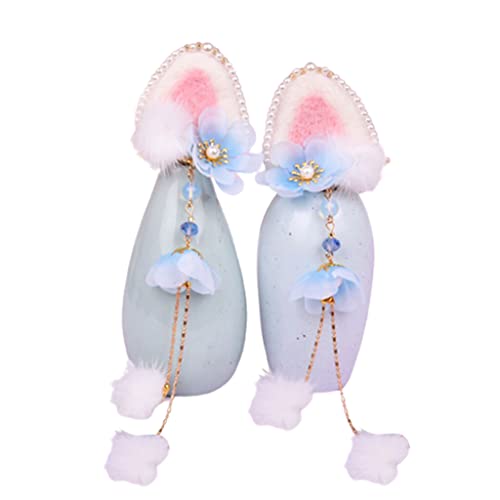 1 Paar Hair Clip Kaninchenförmige Haarstifte Kinder Haarwäsche Haar Ornamente Weihnachtsgeburtstag Geschenk Für Mädchen Quasten Haarstifte 1 Paar Hair Clip Kaninchenförmige Haarstifte Kinder Haarwäsche Haar Ornamente Weihnachtsgeburtstag Geschenk Für Mädchen Quasten Haarstifte von SELVFZ
