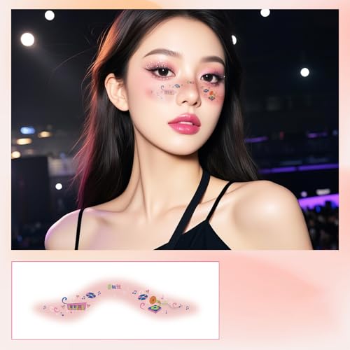 Face Temporär Tätowierte Gefälschte Tätowierte Aufkleber Für Musikfestival Make Up Raves Accessoires Wasserdichte Tätowierte Aufkleber Face Temporär Tätowierte Gefälschte Tätowierte Aufkleber Für Musikfestival Make Up Raves Accessoires Wasserdichte Tätowierte Aufkleber von SELVFZ