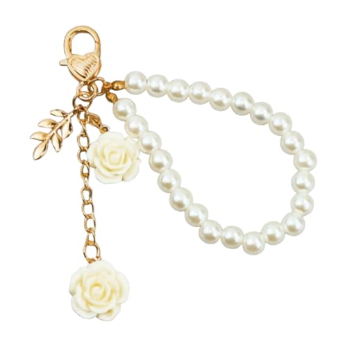 SELVFZ Trendy Pearls Kette Und Harz Blumenschlüsselkettenlegierung Schließbeutel Anhänger Für Frauen Einzigartige Handtasche Accessoires SELVFZ Trendy Pearls Kette Und Harz Blumenschlüsselkettenlegierung Schließbeutel Anhänger Für Frauen Einzigartige Handtasche Accessoires von SELVFZ