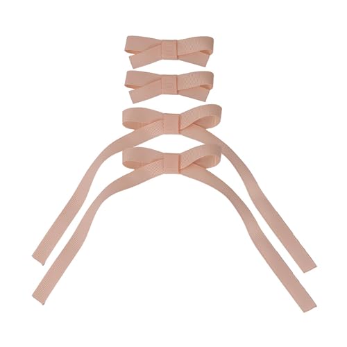 Haarspange mit langem Schleife, süßes Ballett, Federclip, Frauen-Haar-Werkzeug für dünnes Haar, französische Haarspangen, 4 Stück für den täglichen Gebrauch von SELiLe