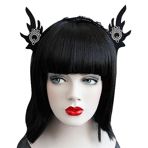 Niedliches Halloween-Haar mit Spitzen-Design, Haarschmuck für Frauen bei Halloween-Dekorationen, Party, elastisches und bequemes Haarband von SELiLe