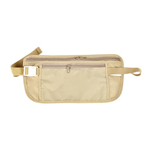 SELiLe Outdoor-Hüftgürteltasche, Diebstahlschutz, unsichtbar, für Handy, Reisepass, Bargeld, sicher, versteckte Reisebrieftasche, Reisepasstasche, Gürteltasche für Damen und Herren mit, khaki von SELiLe