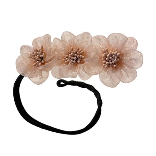 Praktischer Lockenwickler mit Schleife, stilvolle Lockenwickler, für Damen, Dutt, Vintage-Stil, Blume, DIY-Haar-Zubehör, Mädchen, elastischer Haarhalter von SELiLe