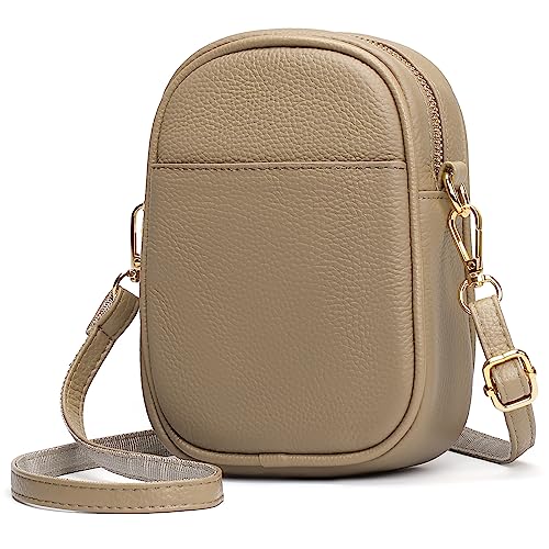 SENDEFN Handy Umhängetasche Damen, Leder Handytasche zum Umhängen Geldbörse Damen, Brieftasche mit Verstellbar Abnehmbar Schultergurt, Crossbody Schultertasche für Frauen Mädchen von SENDEFN