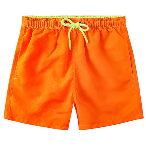 SERENYOU Jungen Badehose Jungen Fun Beach Boardshorts 5-14 Jahre, Neon-Orange, 11-12 Jahre SERENYOU Jungen Badehose Jungen Fun Beach Boardshorts 5-14 Jahre, Neon-Orange, 11-12 Jahre von SERENYOU