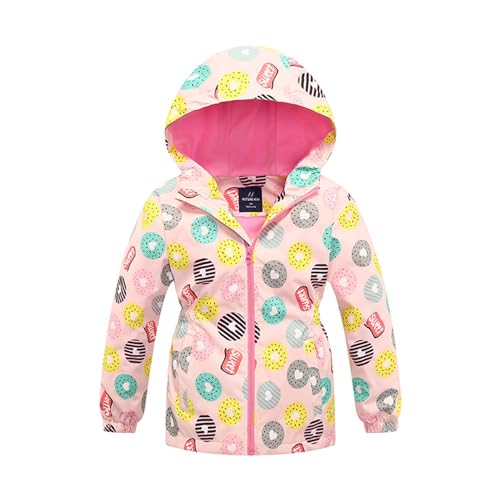 SEVEN BB Regenmantel Kinder Wasserdicht Warm Softshelljacke Mädchen Vintage Tupfen Regenjacke Outdoor Sport Travel Wandern Trekking Skijacke Schneejacke 122/128, Gelb von SEVEN BB