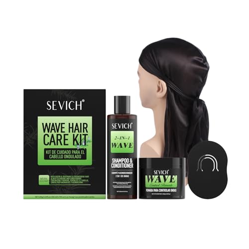 SEVICH Black Men Wave Cream & 2-in-1 Wave Shampoo Conditioner Pflegeset – Stark formend, Tiefenreinigung, für alle Haartypen, Haar-Tonwachs, 100 g, Shampoo 200 ml SEVICH Black Men Wave Cream & 2-in-1 Wave Shampoo Conditioner Pflegeset – Stark formend, Tiefenreinigung, für alle Haartypen, Haar-Tonwachs, 100 g, Shampoo 200 ml von SEVICH