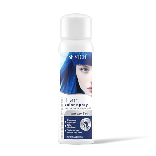 Sevich Haarspray Farbe Spray,temporäres Haarfärbemittel Für Männer & Frauen, Sofortige Anwendung Der Haarfarbe, Schnell Trocknend, Nicht Klebend, Langanhaltend, Kein Verblassen, 100ml Blau Sevich Haarspray Farbe Spray,temporäres Haarfärbemittel Für Männer & Frauen, Sofortige Anwendung Der Haarfarbe, Schnell Trocknend, Nicht Klebend, Langanhaltend, Kein Verblassen, 100ml Blau von SEVICH