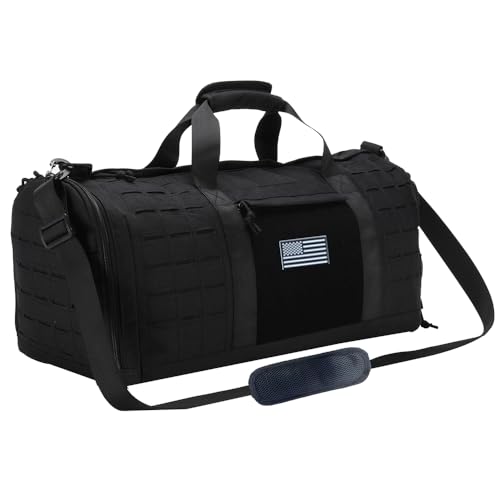 SEYATULLH Militärische taktische Reisetasche für Männer und Frauen, mit Schuhfach, Sport, Turnbeutel, Fitness, Tragetasche, Fußball-Trainingstasche, Reisetasche, Training, Workout-Tasche, 35 l, von SEYATULLH